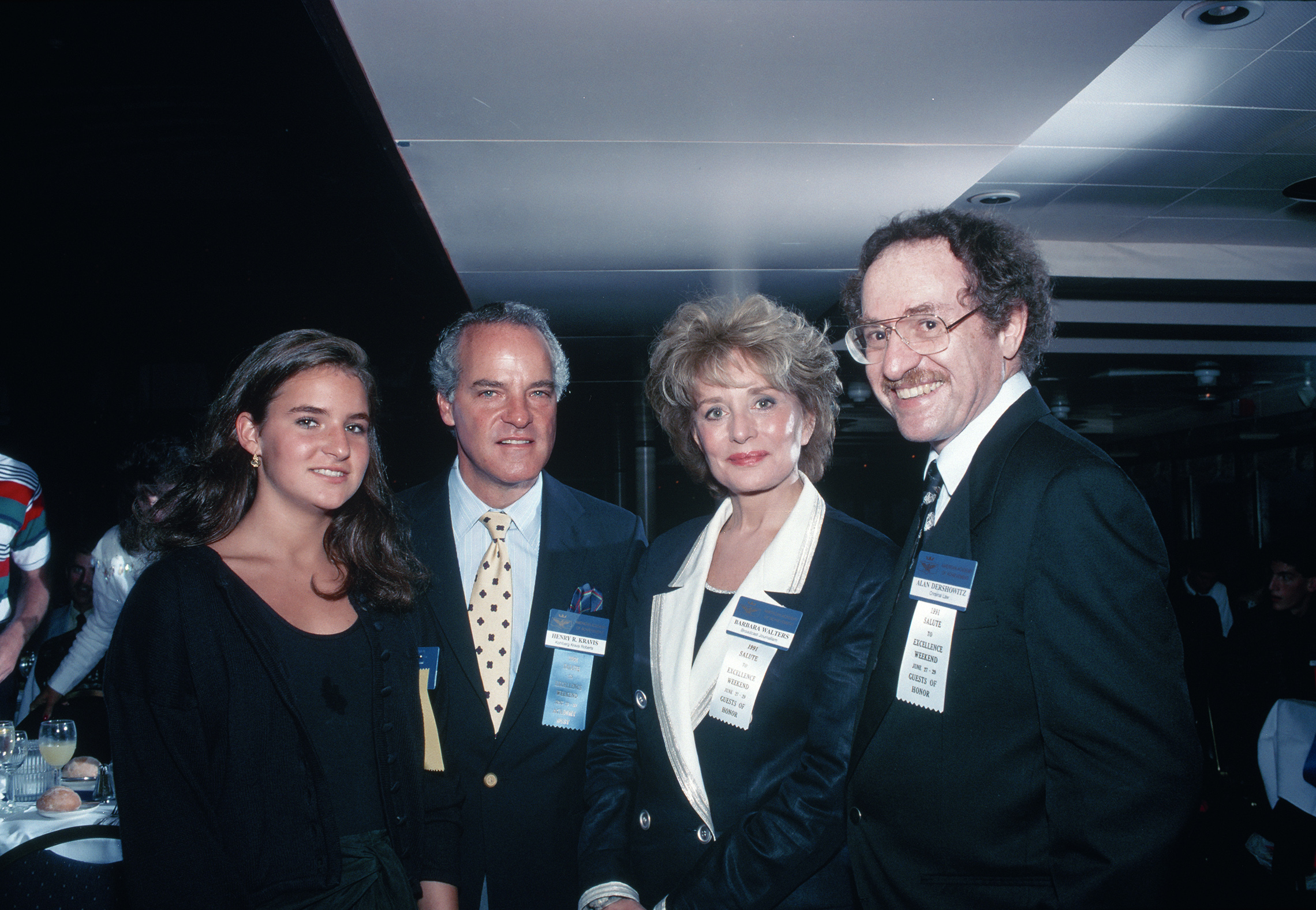 Henry Kravis, Barbara Walters and Alan Dershowitz