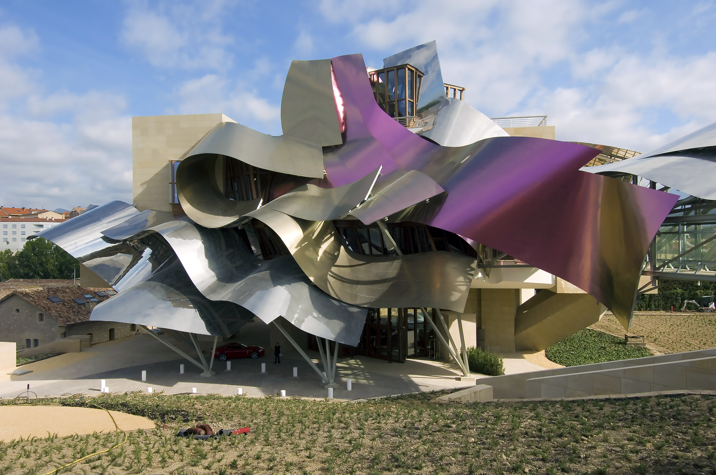 Marques de Riscal Hotel in Elciego, Spain (2006) designed by Frank Gehry.