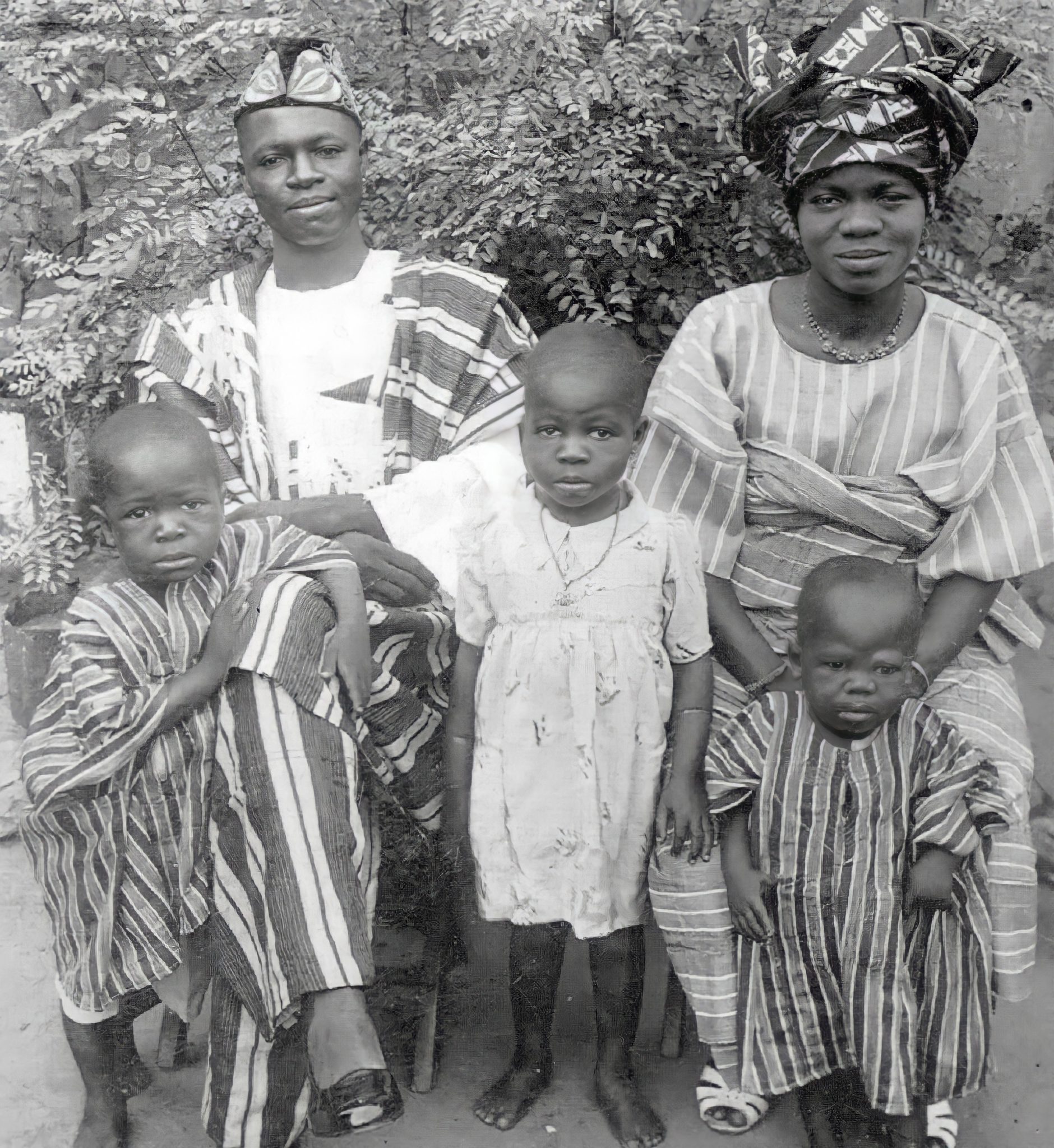 Wole Soyinka with parents and siblings