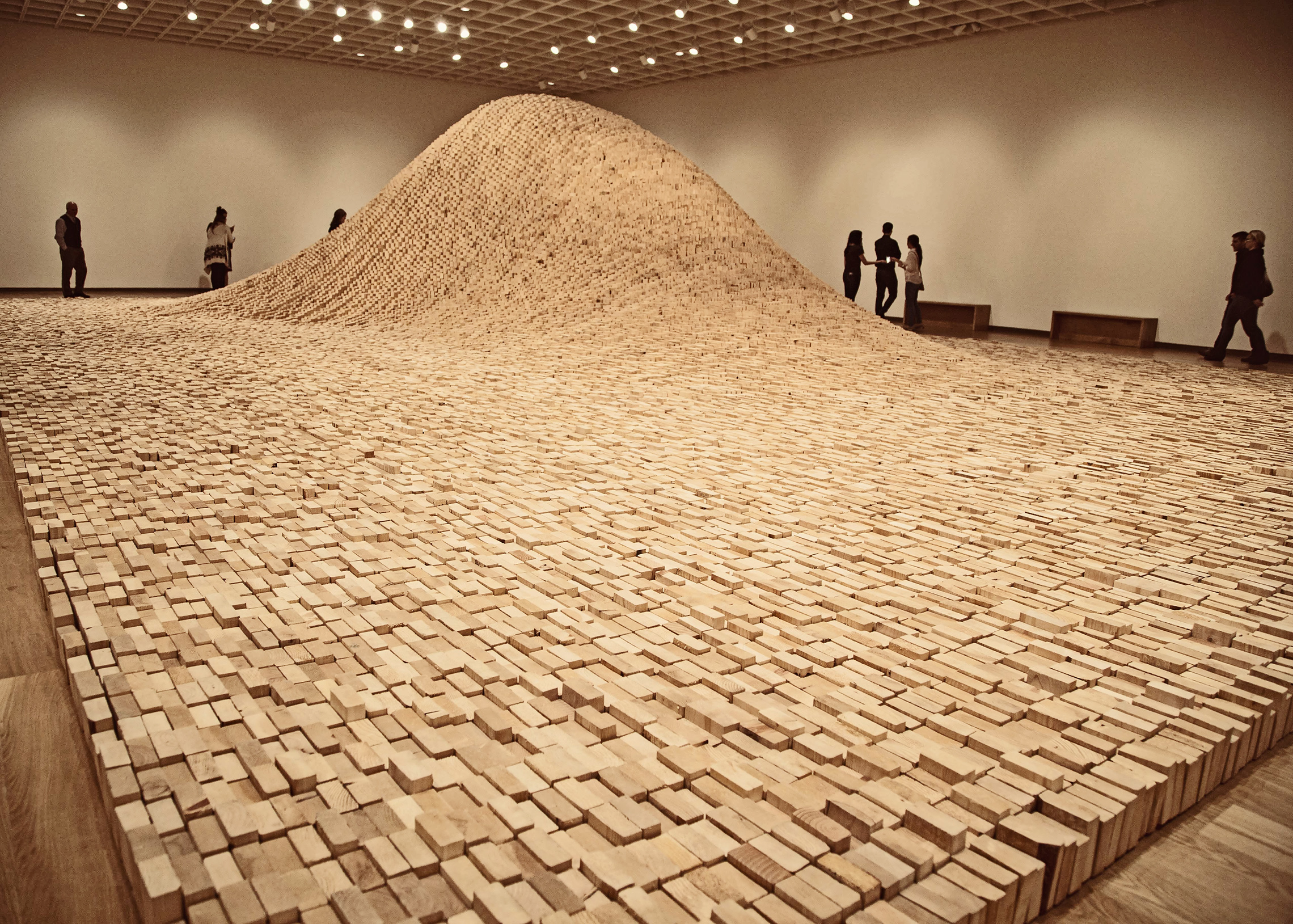 Maya Lin, 2 x 4 Landscape, 2006, SFI certified wood 2 x 4s, 10’ x 53’4” x 35’, © Maya Lin Studio (Nicholas Travaglini)