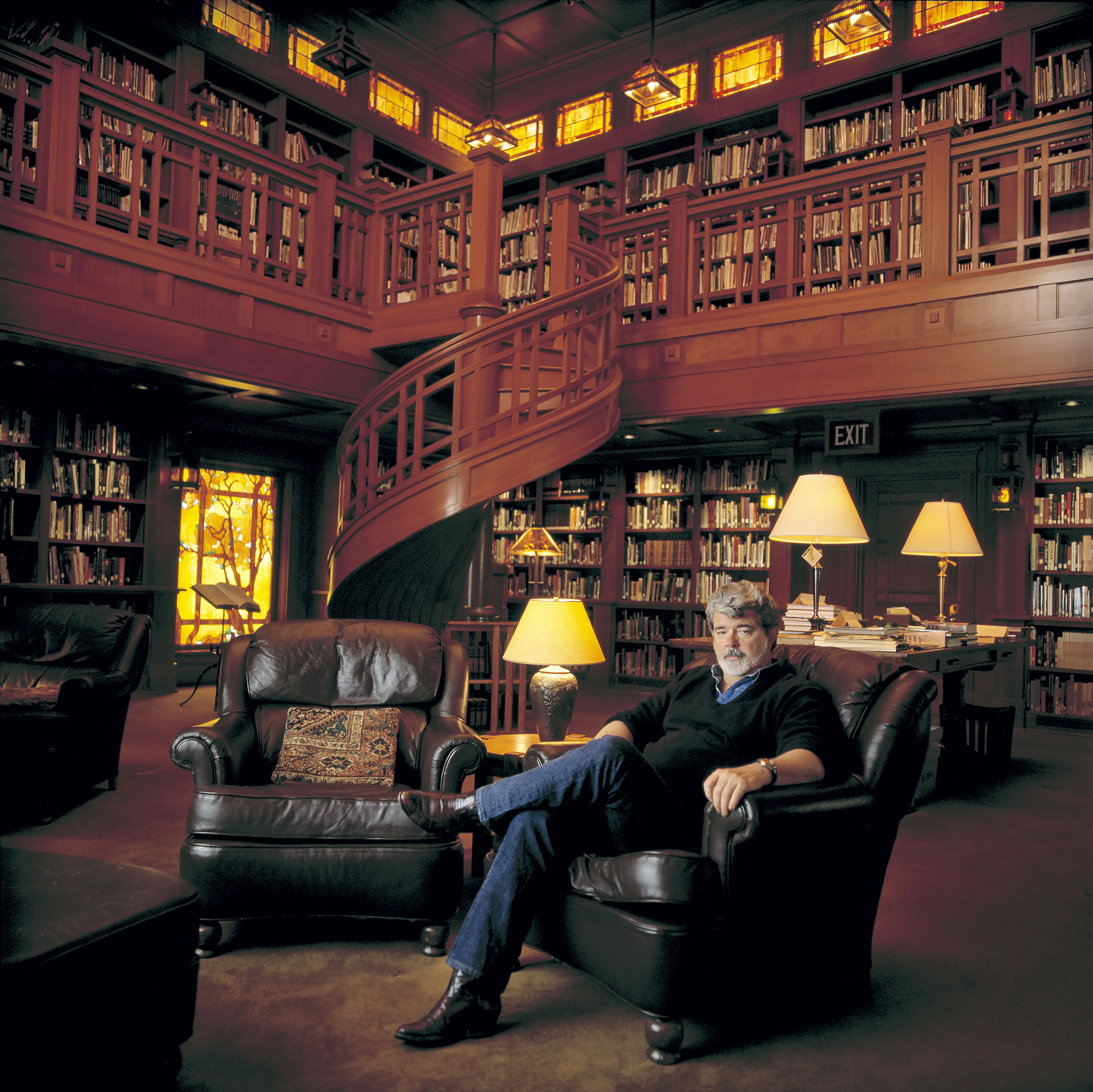 Director George Lucas photographed in 1998 at Skywalker Ranch in Marin County, California. (Photo by Blake Little/Contour by Getty Images)