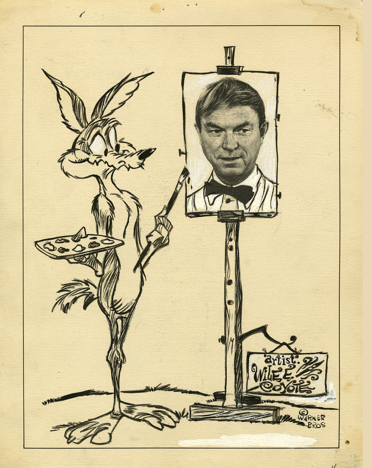 den populære tegneserien Wile E. Coyote and The Road Runner ble skapt av warner Brothers animasjonsregissør Chuck Jones og dukket først opp 17. September 1949. (Cartoon Art Museum)
